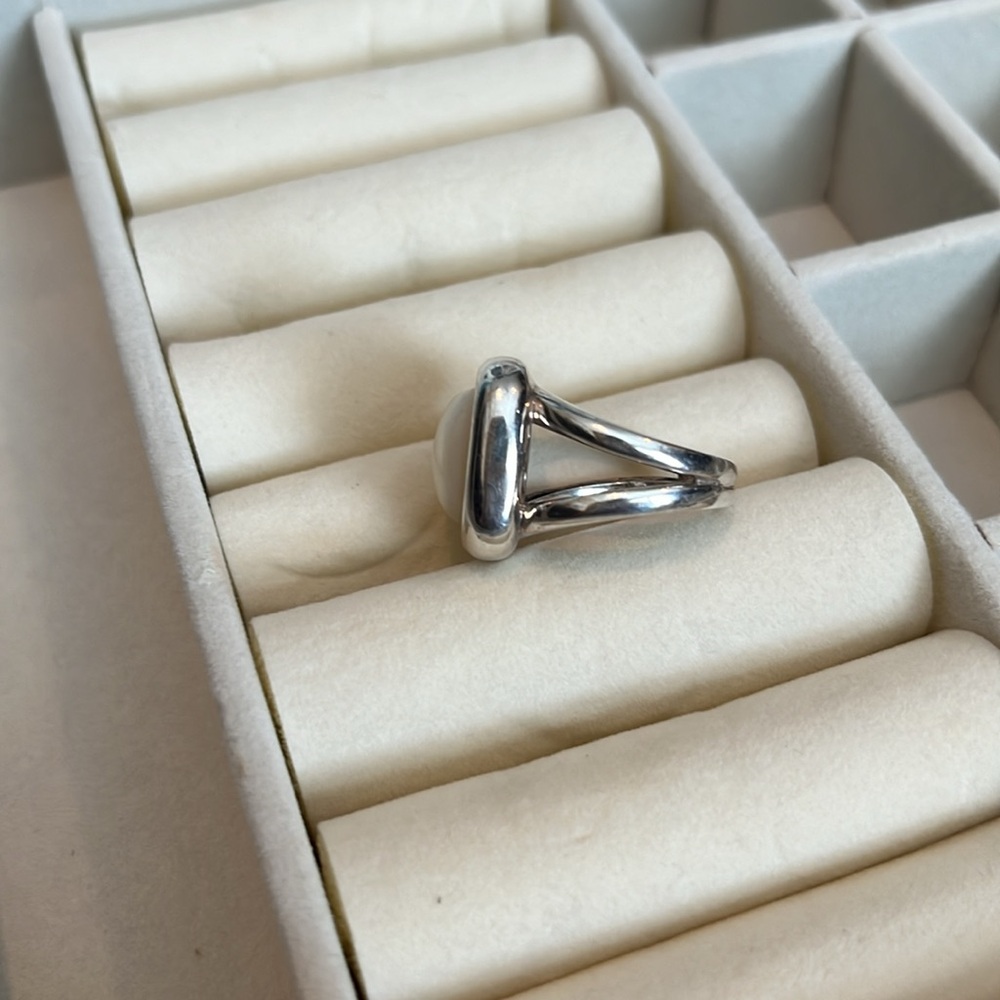 Silver Mother of Pearl Ring - Picture 2 of 4
